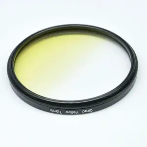 40.5 49 52 55 58 mm gradient yellow filter 37-82 mm lens filter camera gradient filter