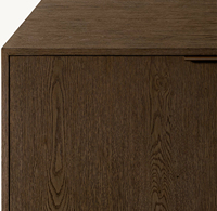 Commode à 4 portes en bois massif marron pour chambre à coucher, meuble de rangement moderne pour salon, prix de gros usine