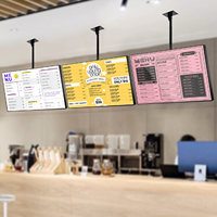 32 "43" 50 "55" pulgadas montado en la pared tablero de menú inteligente pantalla táctil LCD TV publicidad pantalla para restaurante