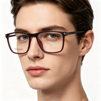 Gafas Ópticas de Metal Retro Vintage al por Mayor para Hombre, Montura Cuadrada Completa, Estilo de Diseñador de Lujo para Uso Diario