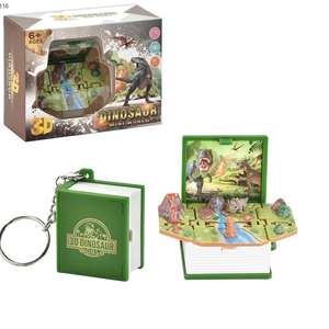 3D Pliant MINI Dinosaure <span class=keywords><strong>Monde</strong></span> Surprise Bombe Livre Porte-clés Jouets, Roman Livres Éducatifs Brinquedos - Product Image 1