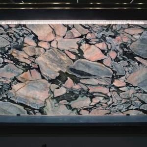 Pink Luxury Stone Kitchen <b>Marble</b> Slab Countertop Island Table Light Luxury Stone TV Background Wall <b>Marble</b> Wall Cladding - Product Image 1