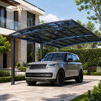 Abri de voiture moderne et simple en alliage d'aluminium, auvent extérieur pour parking, pare-soleil, imperméable, résistant aux intempéries, durable, thermolaqué, personnalisable