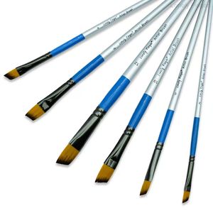 Juego de 6 Pinceles de Ángulo con Mango de <span class=keywords><strong>Madera</strong></span> para Pintura Acrílica, Óleo, Acuarela y Gouache sobre Lienzo, Hechos <span class=keywords><strong>en</strong></span> China Continental - Product Image 6