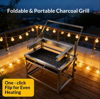 Barbecue automatique rotatif pour la maison et le jardin, four à griller surélevé et épaissi, température constante, idéal pour le camping en extérieur