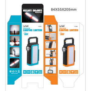Linterna LED para acampar con energía solar para exteriores, luz multifunción portátil impermeable para acampar, plástico azul 911 - Product Image 4