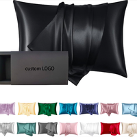 Ensemble de taies d'oreiller personnalisées 100% en soie de mûrier avec motif brodé 6A Boîte à chouchous en soie pure de sommeil de qualité pour hôtel et maison