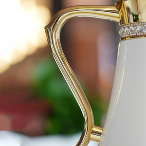 Bouteille à vide en verre rose à longue bouche de 700/1000 ml de style arabe de haute qualité de luxe Golden Light Hot Selling Thermos pour café et thé - Product Image 4