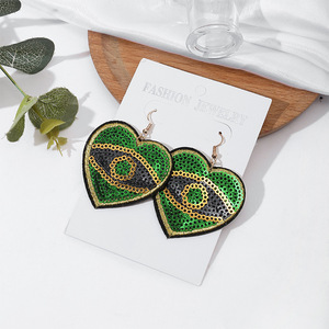 Orecchini da Sera Europei e Americani con Glitter e Forme Geometriche - Product Image 3