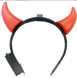 Diadema Decorativa con Forma de Cuerno de Vaca, Color Rojo Brillante, Ideal para Fiestas y Eventos Festivos - Product Image 1