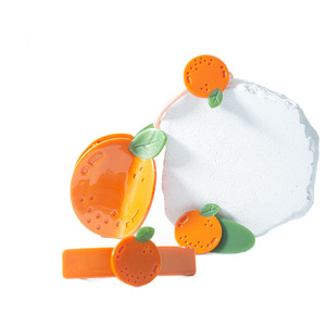Chasesun Orange Hair <b>Clips</b> 5.5cm Plastic Fruit Design Daily Wear - Product Image 5