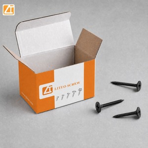 Vis à cloison sèche à filetage fin C1022A, tête trompette, phosphate noire, autotaraudeuses, à pointe acérée - Product Image 5