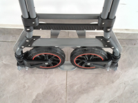 Carrito de Mano Plegable para Ahorrar Espacio, Plataforma Plegable con Asa Telescópica, Carro de Equipaje Portátil para Uso Comercial