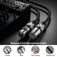 Câble audio professionnel XLR mâle-femelle de haute qualité, plaqué nickel, connecteur de microphone XLR, câble DMX 3 broches, prise XLR