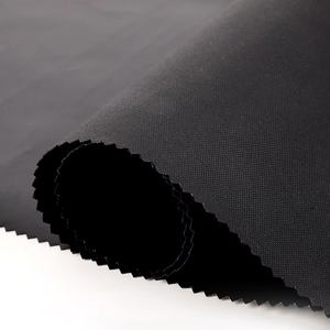 Tela Ecológica Negra de Poliéster 100% Tejida con Revestimiento de TPU en una Cara, Termosellable y Resistente a Desgarros para Fundas de Mochilas y Equipaje - Product Image 4