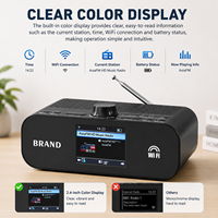 Radio Internet WiFi avec récepteur numérique FM sans fil, écran LCD, batterie 2000 mAh, fonction de banque d'alimentation et haut-parleur intégré pour la maison