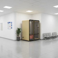 Cabina de Oficina UNIBOOTH de Grado Industrial, Insonorizada 33dB, ISO 23351, Ignífuga, de Ensamblaje Rápido, Diseño Moderno, para Oficina Abierta o Biblioteca