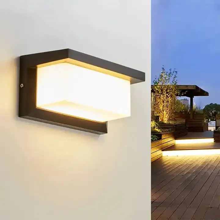 Luz LED de pared para interior y exterior, impermeable IP65, 12W, 18W, Sensor de Radar, iluminación montada en superficie para porche, balcón y jardín