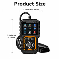 Outil de diagnostic automobile OBD2 portable V601 OLIVER avec emballage en boîte orange et rouge pour les voitures particulières et les camions légers de 1996 et plus récents