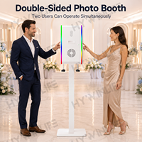 Mesin Photo Booth DSLR Layar Ganda 15,6 Inci AS, Gratis Ongkir, Kios Selfie Kamera Dua Sisi untuk Acara Sewa