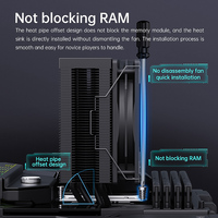 SNOWMAN Cpu Cooler 4 Heat Pipes Rgb Cpu Fan Am4 Am5 LGA1200 2011 Pc Processor Air Cooling Fans Cpu Radiator