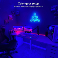 Lumière quantique RVB Led intelligente hexagonale modulaire télécommandée décoration créative Led veilleuse lumière de salle informatique