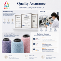 Factory Supply 8-9NM Super Soft Loop Yarn 100% Polyester Fancy Knitting Yarn for Sweater Cardigan Garment Flat Knitting Machine