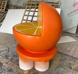 002B tabouret en forme de fruits table basse orange personnalisé autre art mobilier commercial jardin centre commercial parc extérieur table chaise ensemble - Product Image 3