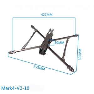 MARK4 V2 8 pulgadas 367mm 9 pulgadas 387mm 10 pulgadas 427mm Accesorios para Dron de Ala Fija y Cuadricóptero, Marco de Dron de Fibra de Carbono Boby Delivery - Product Image 3