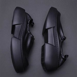 Mocassins en cuir noir formels pour hommes, style décontracté chic, à lacets, semelles souples et antidérapantes, pour le printemps - Product Image 6