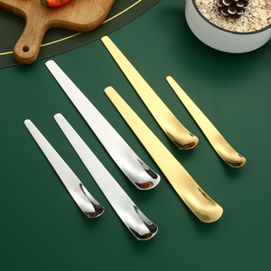 <span class=keywords><strong>Cuillère</strong></span> <span class=keywords><strong>à</strong></span> dessert/gâteau/<span class=keywords><strong>fromage</strong></span>/yaourt/café en acier inoxydable avec têtes plates et carrées, finition polie miroir, design moderne et minimaliste - Product Image 1