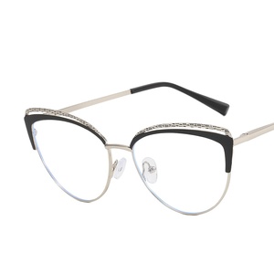 Stylish Metal clear Lens <strong>Glasses</strong> Frames Protective Computer Cat Eye Blue Light Blocking <strong>Glasses</strong> Women - Product Image 4
