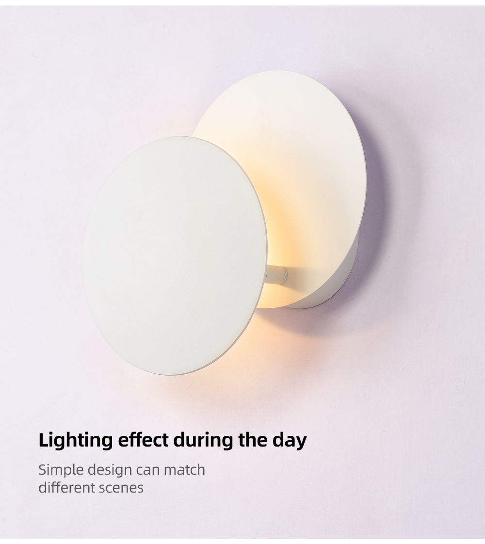 Modern Back Ground Lamp Minimalism 3w Decoration Round Led Wall Light For Indoor Living Room Bedroom Hotel
