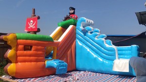 Khổng lồ ngoài trời tàu cướp biển nhảy <span class=keywords><strong>Inflatable</strong></span> Trampoline bouncy <span class=keywords><strong>Bouncer</strong></span> trượt nước với hồ bơi trẻ em 'yêu thích <span class=keywords><strong>Inflatable</strong></span> lâu đài - Product Image 4