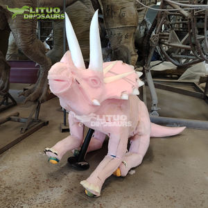Oyun Alanı Ekipmanları Uzaktan Kumandalı Çocuklar İçin Yürüyen Animatronik Robotik Ankylosaurus Dinozor Köpek Evcil Hayvan - Product Image 5