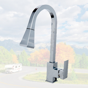 Usine Vente RV-S082 Cuivre Matériel <span class=keywords><strong>Caravane</strong></span> Robinet 180 Degrés Flip Remorque Robinet Haute Qualité Argent RV Robinet pour Camper Van - Product Image 3