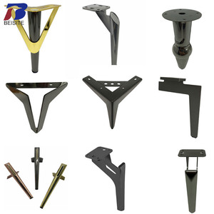 전문 크롬 골드 소파 발 커피 테이블 침대 지원 발 금속 가구 하드웨어 발 TV 캐비닛 다리 두꺼운 3 다리 - Product Image 6