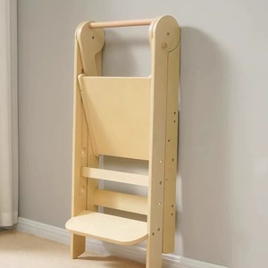 Tabouret pliant en bois pour enfants, aide de <span class=keywords><strong>cuisine</strong></span>, <span class=keywords><strong>tour</strong></span> d'apprentissage pour tout-petits, pour la salle de bain et le salon - Product Image 2