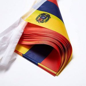 Party Events and Grand Opening Sports Celebration Decorative Venezuela Venezuelans <b>Small</b> Banner Mini String Flags Pennant - Product Image 5