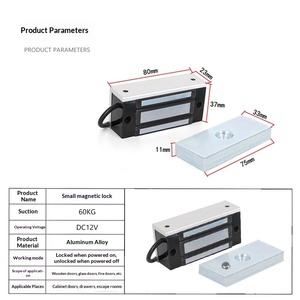 Liantian ML60-OD-<span class=keywords><strong>12V</strong></span> Mini 60kg 120lbs <span class=keywords><strong>12V</strong></span> DC Manyetik Kilit Arızaya Karşı Güvenli Elektromanyetik Kilit Kaçış Odası Prop Dolap Çekmecesi - Product Image 3