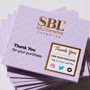 Tarjetas de Agradecimiento Personalizadas para Bodas/Cumpleaños, Tarjetas de Visita, Diseño de Cartas en Papel, Tamaño y Forma Personalizados, Impresión en Lámina Dorada - Product Image 1