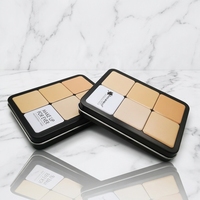 Palette de fards à paupières et de blush miniatures rectangulaires personnalisables 12 couleurs, boîte vide en fer blanc recyclable pour poudre libre et cosmétiques gaufrés