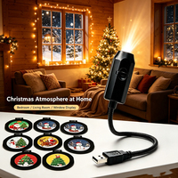 Projecteur de motifs rotatif alimenté par USB, lampe d'ambiance pour voiture, décoration LED pour Halloween, Noël, fête à domicile