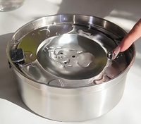 Bol à eau flottant Novayapetix en acier inoxydable 304, écologique, arrondi, grande capacité, pour l'abreuvement des petits animaux