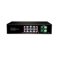 BTON BT-6208GE-SFP OEM Unmanaged 8*100M PoE +2*1000M Uplink+1 SFP Enterprise Network Switch untuk Pemantauan Keamanan AP Nirkabel