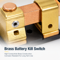 Easy Operation Knife Blade Battery Terminal Switch - <strong>Tool</strong>-Free 12V 24V Solid Brass Power Link Disconnect for Camper Trailer