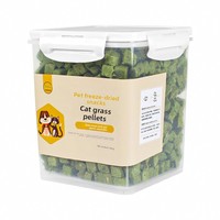 Conghui Pet Complément Alimentaire Lyophilisé pour Chats : Herbe, Grains et Poulet pour Soins Dentaires et Nutrition, Adapté à Tous les Stades de Vie