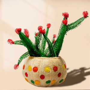 Ornements créatifs modernes en forme de panier de fleurs, simulation de loofah, protection de l'environnement, ornements faits main pour la maison et le bureau, bijoux - Product Image 5