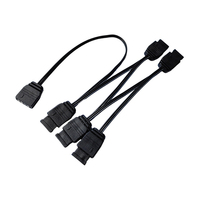 Cable divisor ARGB direccionable de 5V y 3 pines, adaptador de 1 a 5 para caja de PC, cable de extensión de sincronización de luz RGB para múltiples ventiladores de refrigeración