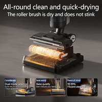 Machine de nettoyage de sol intelligente 5 en 1 H20 Mix Turbo 19000Pa 60 ℃ Lavage à chaud bords 0mm Dreame Aspirateur sec humide multi-surfaces